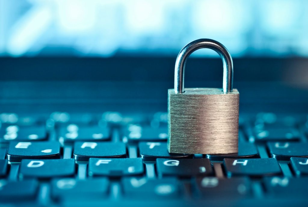 padlock on keyboard security which represents GDPR