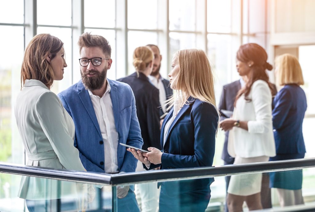 Young people having a business meeting