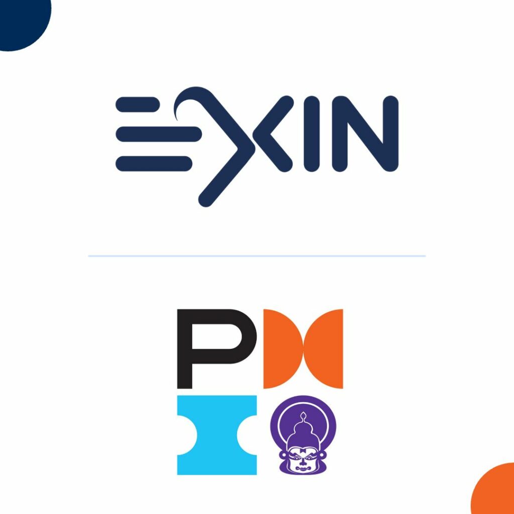 EXIN and PMI Kerala Chapter logos.